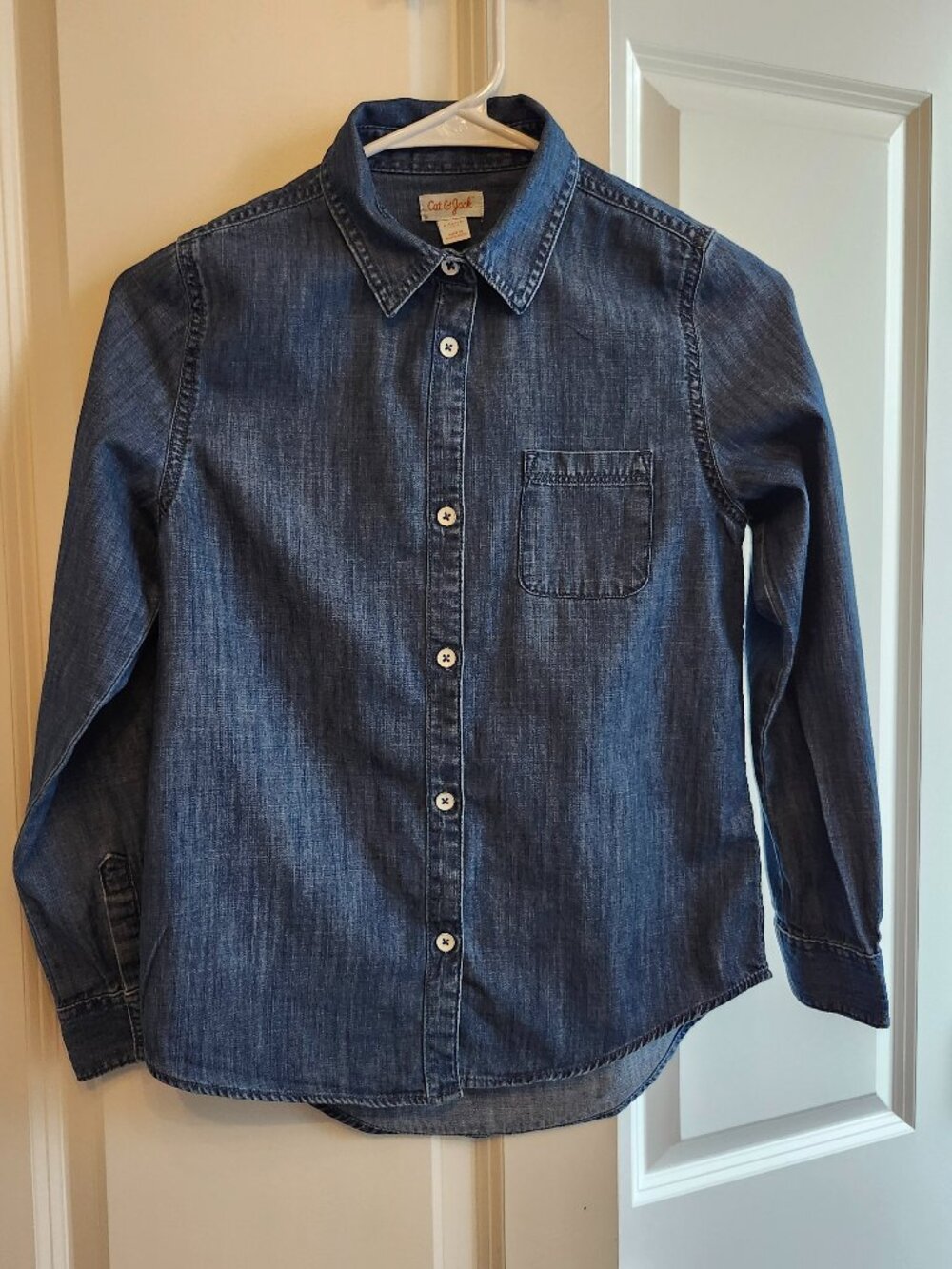 CAT&JACK, Size Large, Blue Denim Shirt